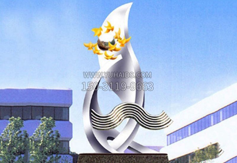 不锈钢抽象奋进设计图雕塑