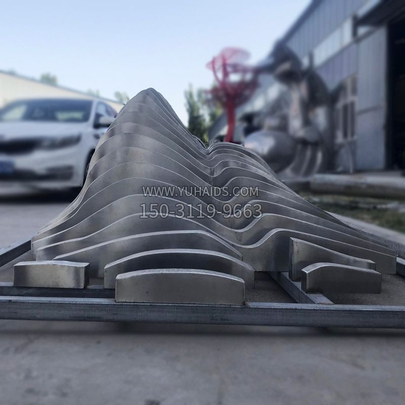 抽象不锈钢假山雕塑