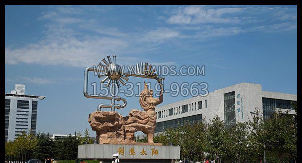 公园不锈钢创造太阳景观雕塑