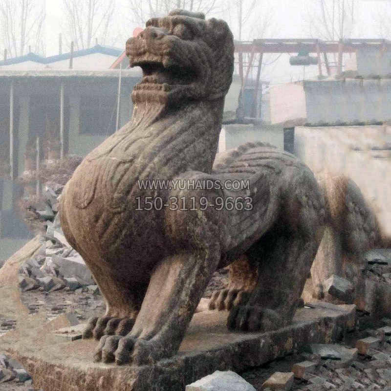 仿古狴犴青石雕塑