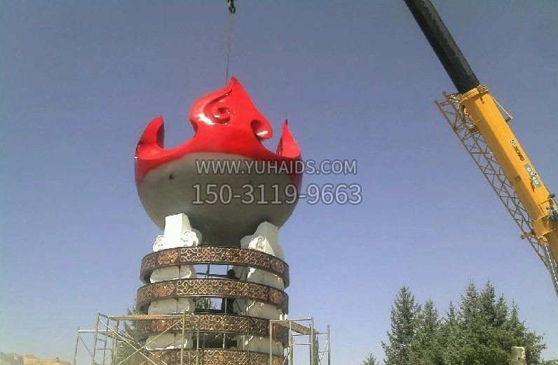 不锈钢火炬雕塑