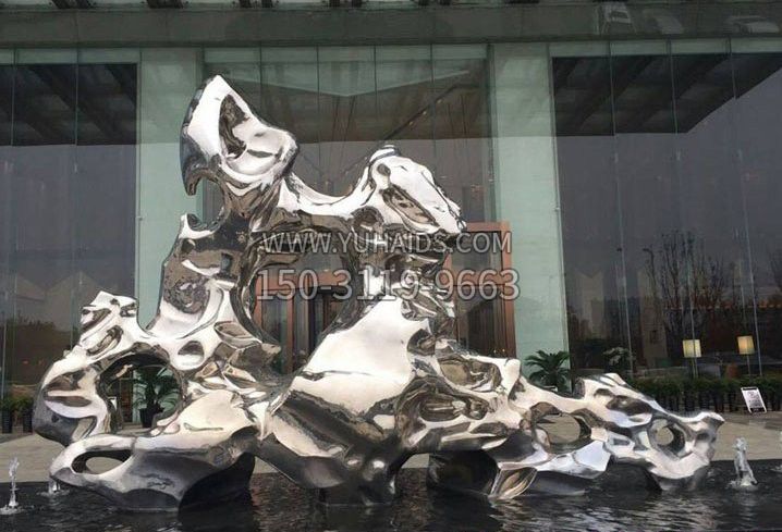 不锈钢企业太湖石雕塑