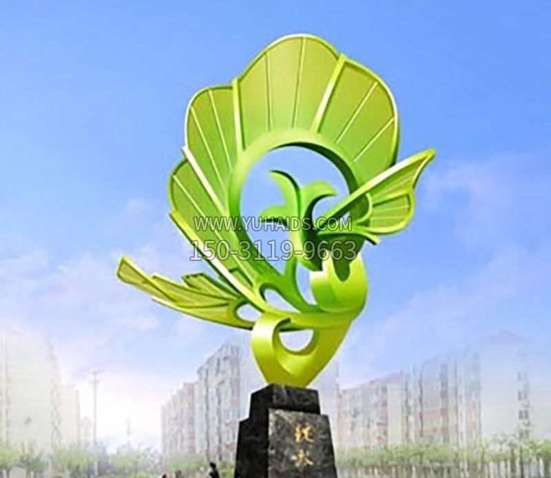 不锈钢绽放广场雕塑