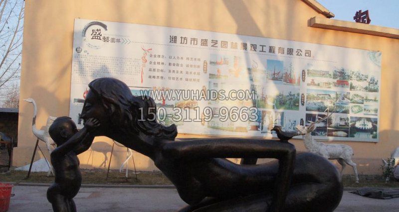 抽象母爱公园景观铜雕 (3)雕塑