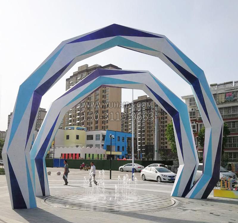 不锈钢拱门创意雕塑
