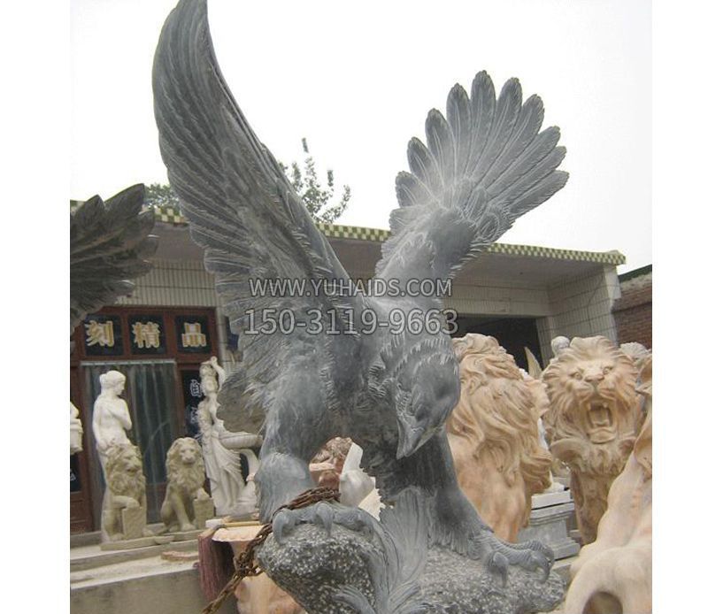大展宏图老鹰石雕雕塑