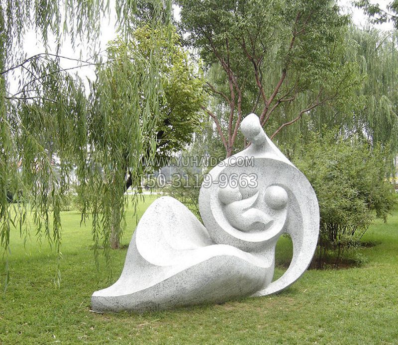抽象哺乳石雕 雕塑