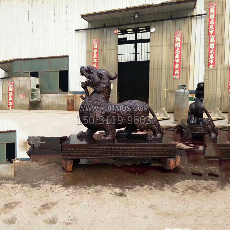 独角兽铸铜雕塑
