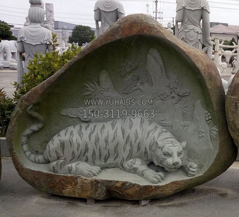 公园老虎石雕雕塑