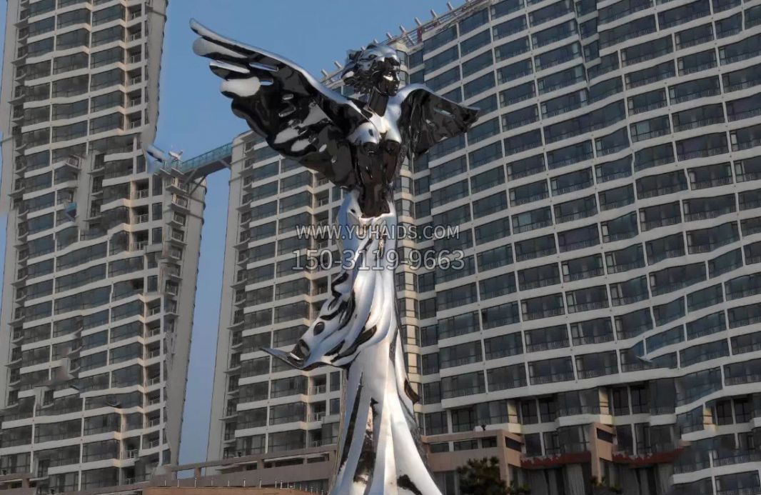不锈钢天使城市景观雕塑