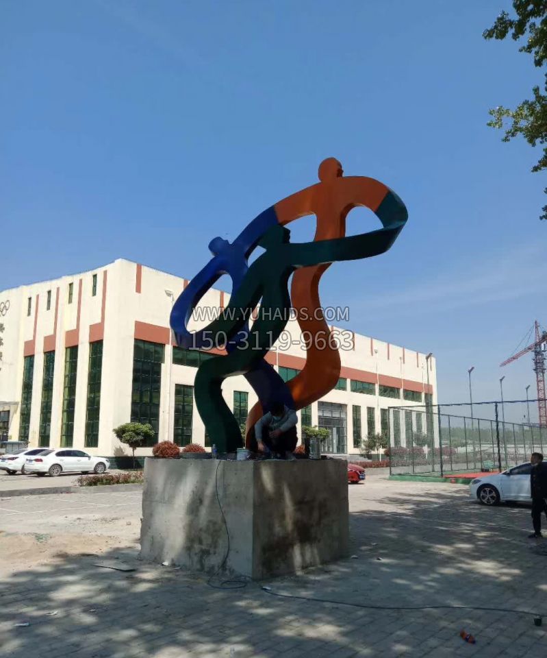 城市不锈钢创意线条雕塑