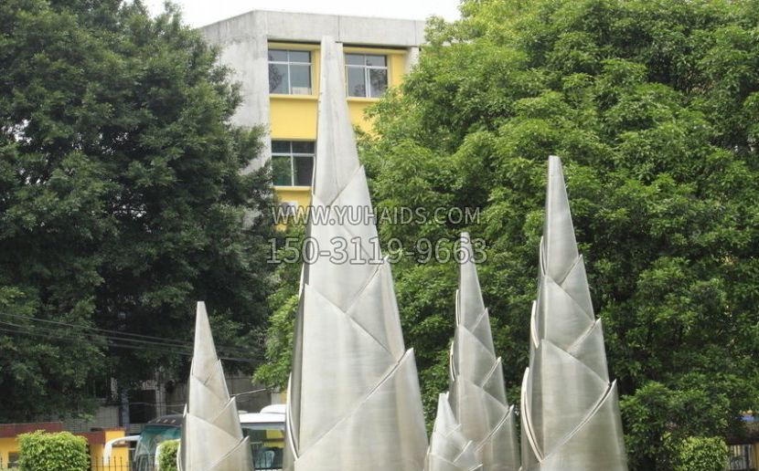 不锈钢竹笋植物雕塑