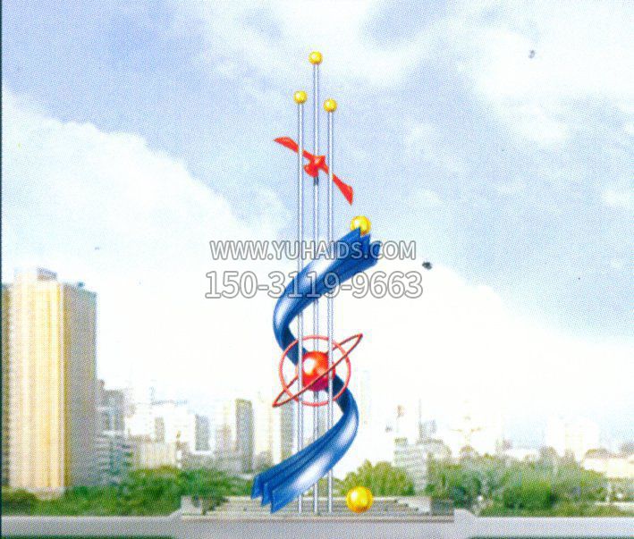 广场不锈钢都市明珠雕塑