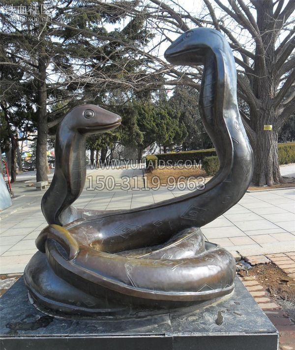 公园景观动物蛇铜雕雕塑