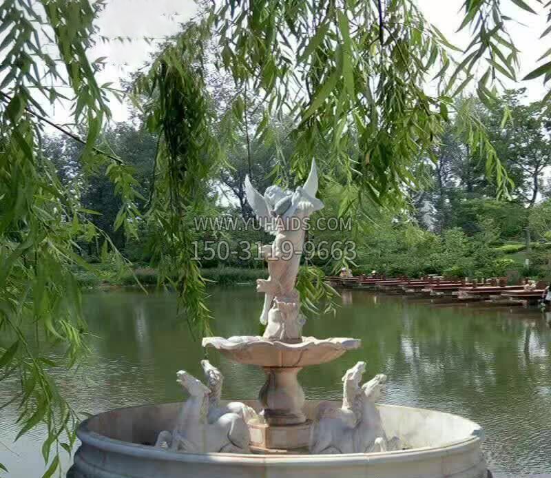 公园天使景观石雕雕塑