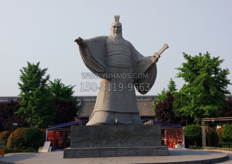 古代名人曹操石雕雕塑
