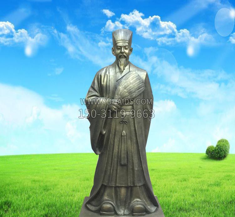 古代名人诸葛亮铜雕雕塑