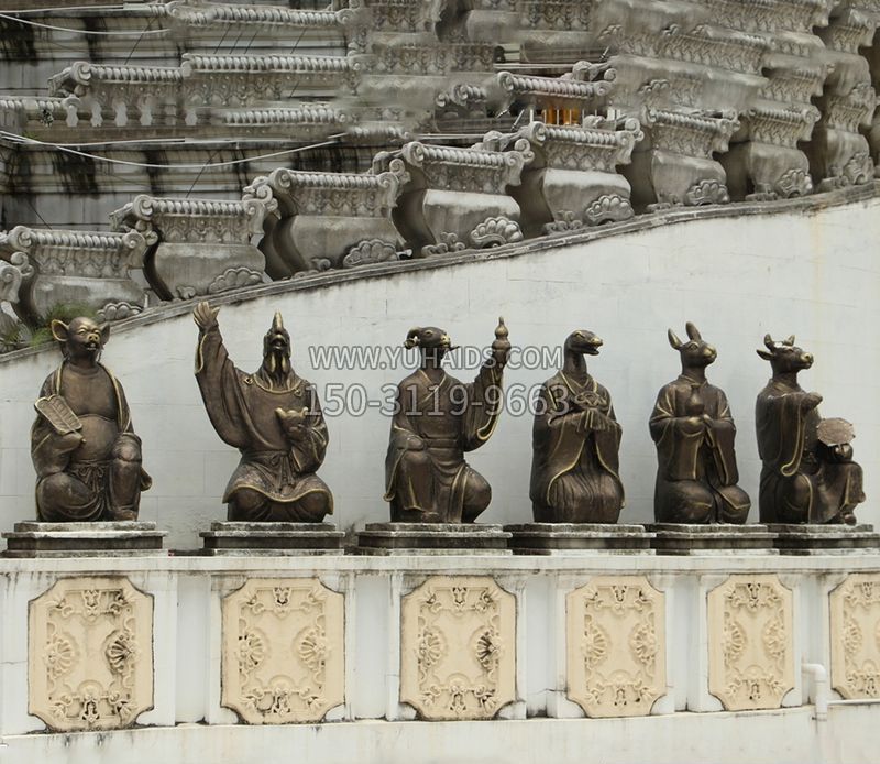 仿真十二生肖铜雕塑
