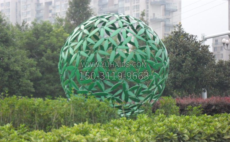 不锈钢球形抽象雕塑 (2)