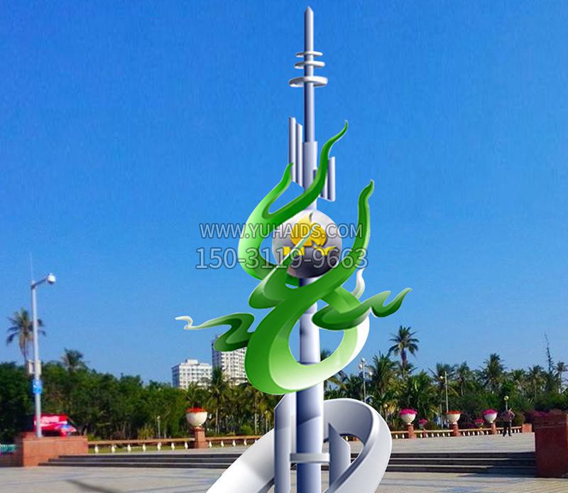 不锈钢绿色生态城市雕塑