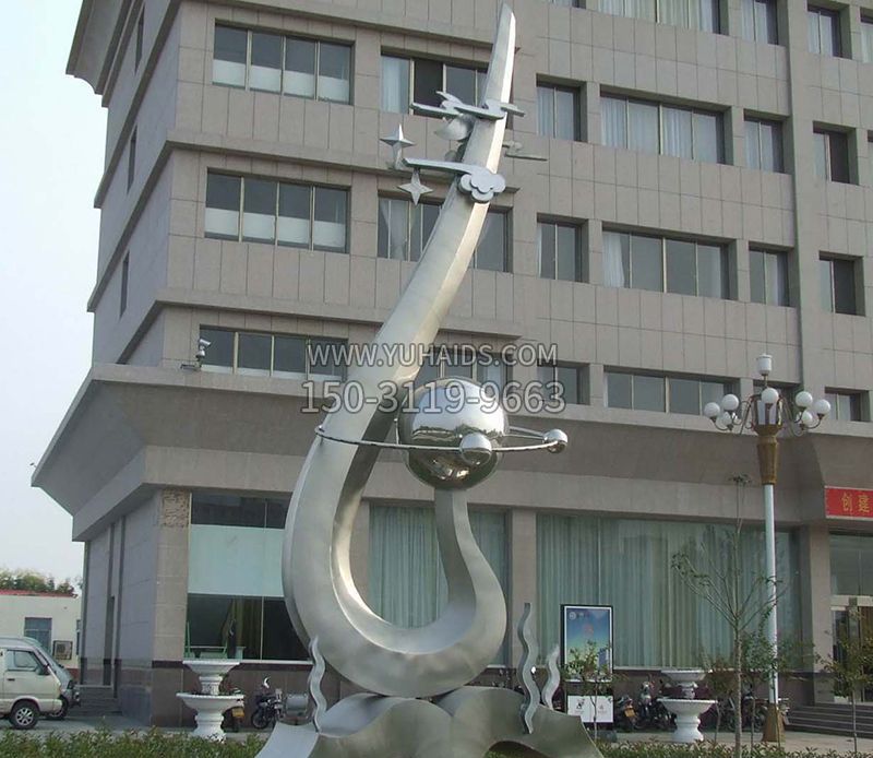 不锈钢日月星辰小区景观雕塑