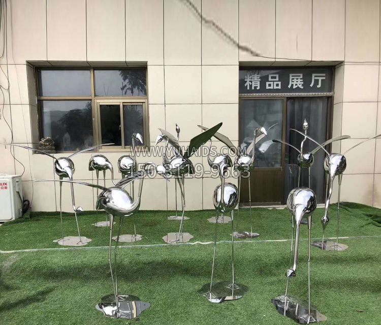 不锈钢雕塑鹤