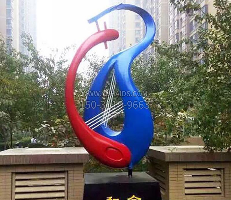 不锈钢和合小区景观雕塑22
