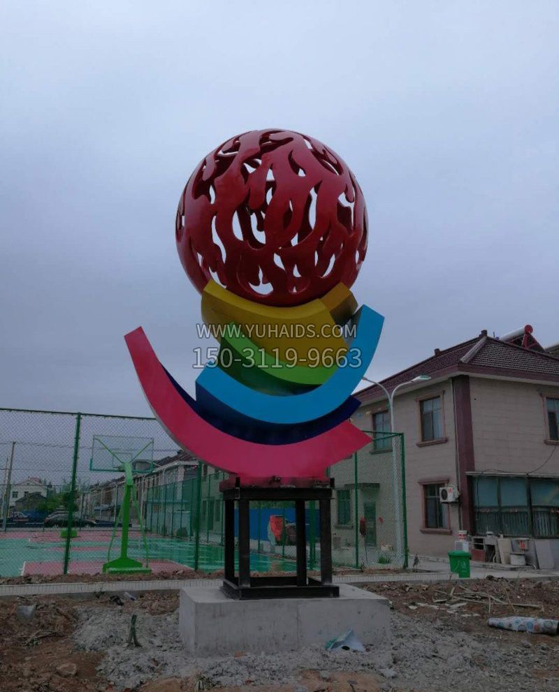 不锈钢多彩生活项目雕塑