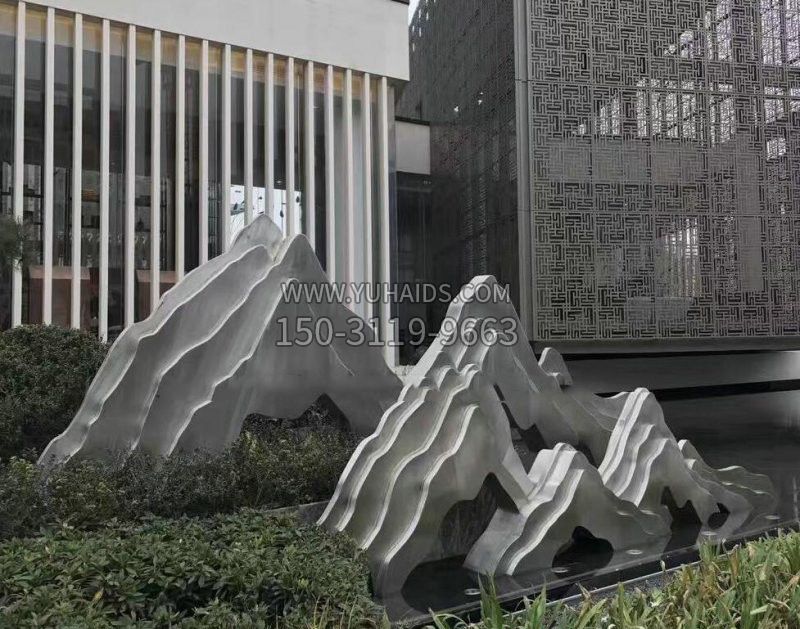 不锈钢公园小区假山雕塑