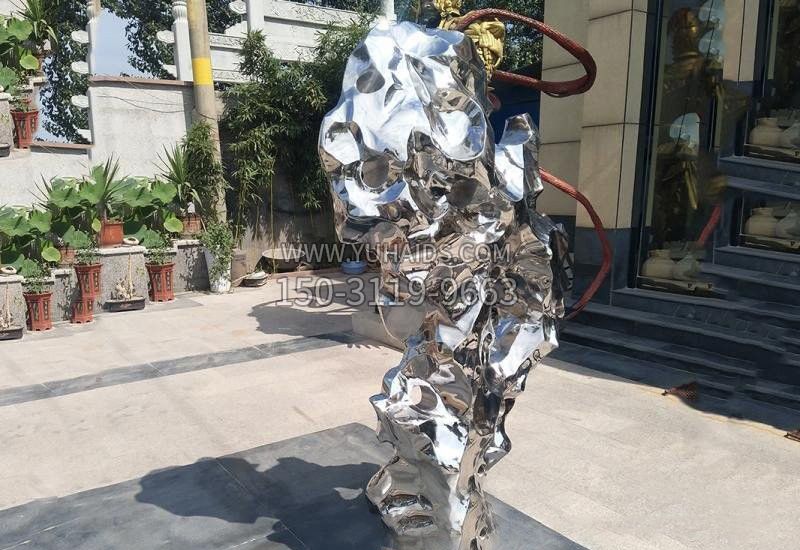 不锈钢公园小区太湖石雕塑