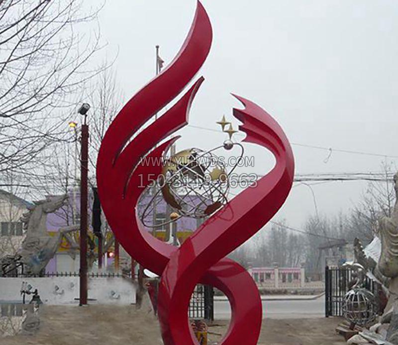 不锈钢抽象之球   雕塑