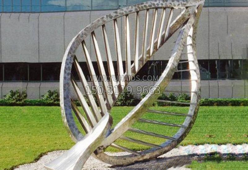 不锈钢公园抽象叶子雕塑