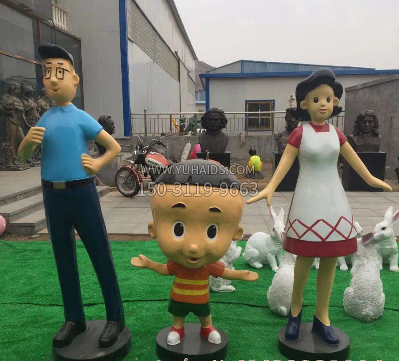 玻璃钢大头儿子卡通雕塑