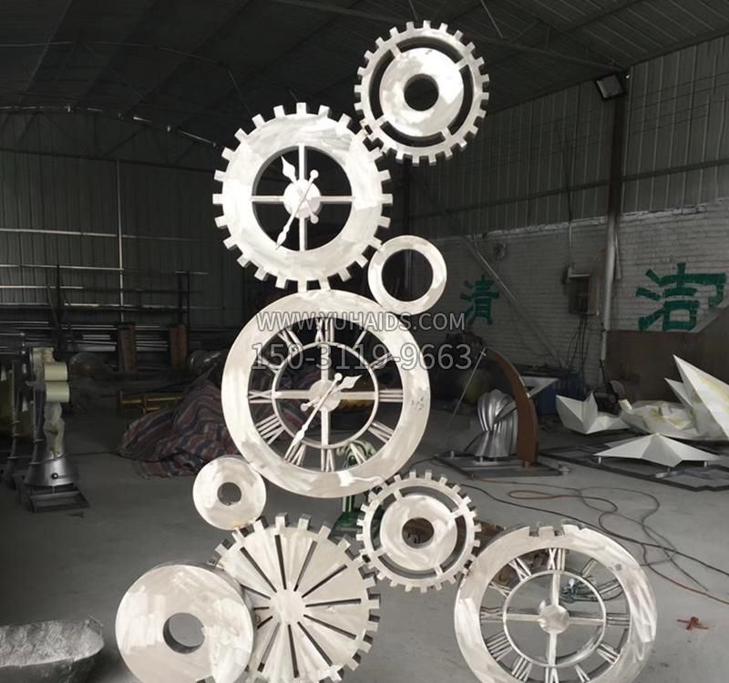 不锈钢齿轮景观雕塑