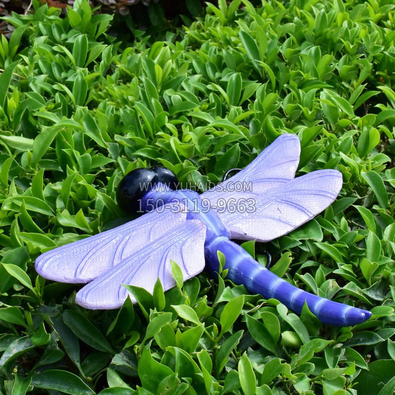 A款浅紫色仿真蜻蜓雕塑