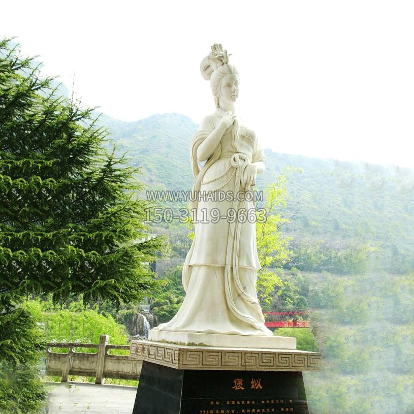 褒姒石雕像-中国古代知名美女雕塑