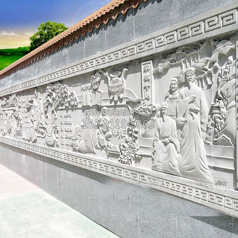 “家教十则”中国历史文化大理石人物石刻浮雕雕塑