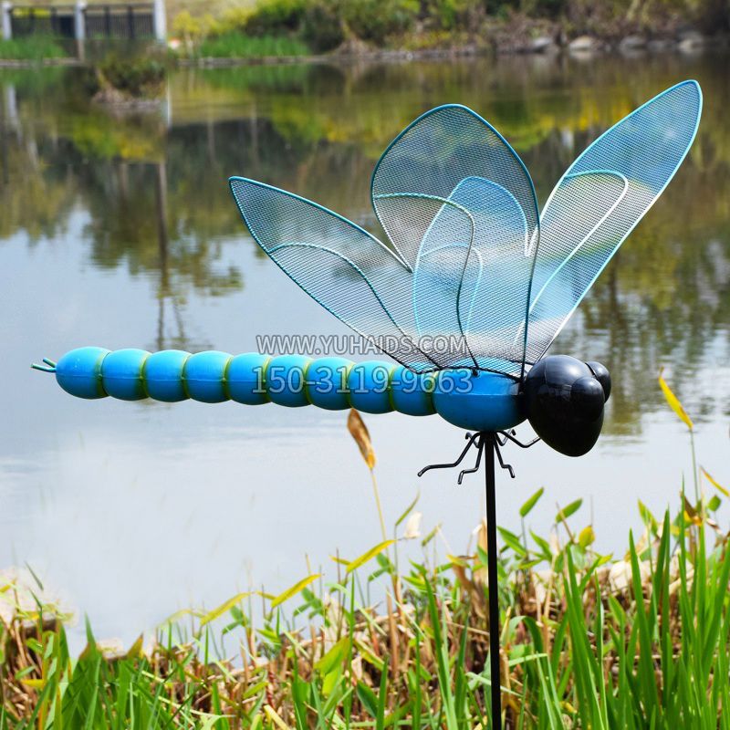 B款蜻蜓蓝色仿真雕塑