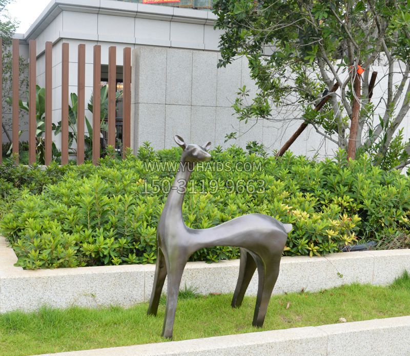 别墅抽象小鹿铜雕 雕塑
