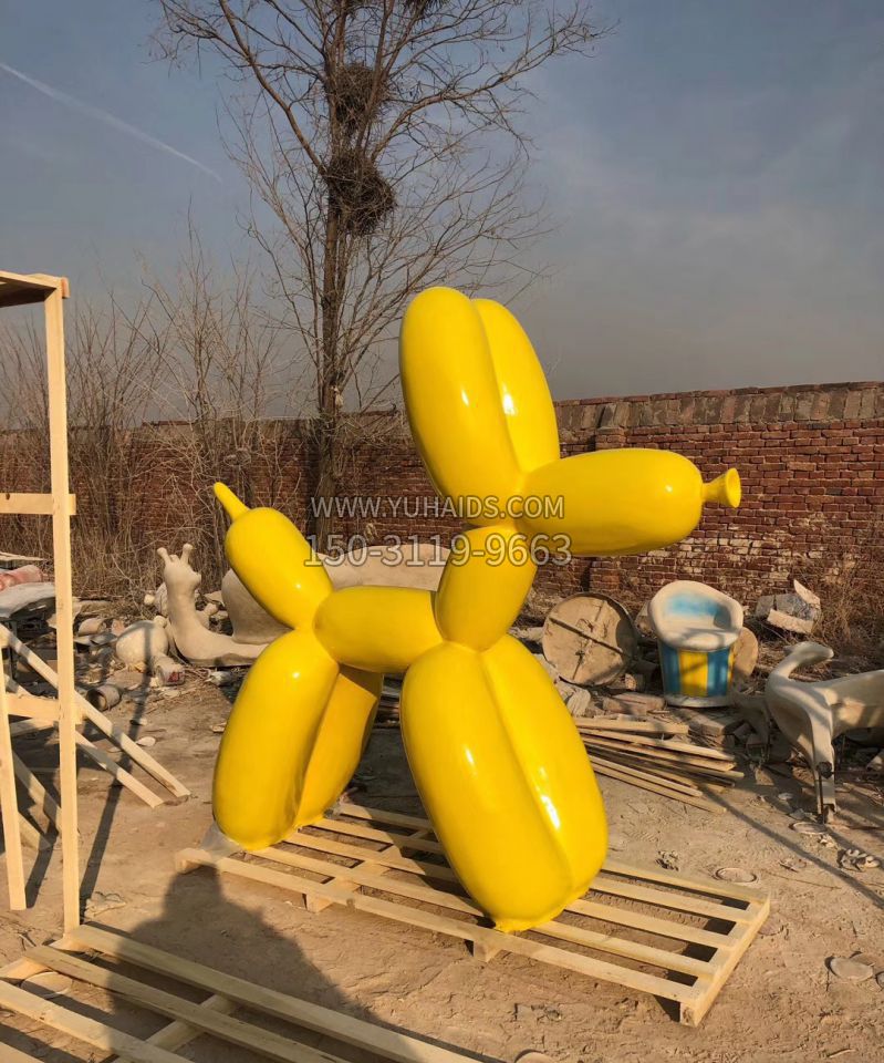 玻璃钢抽象小狗雕塑商场陈美景观摆件