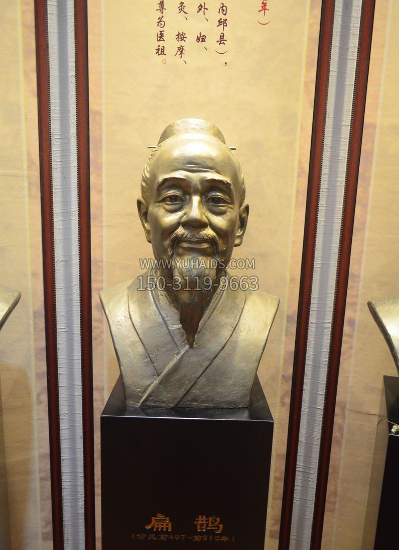 扁鹊胸像医学家铜雕雕塑