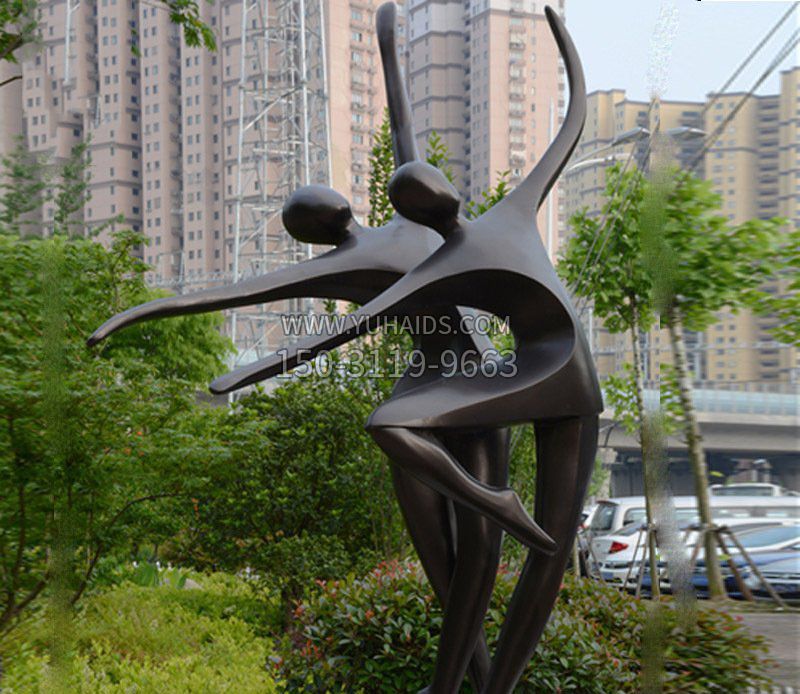 别墅双人跳舞铜雕塑摆件
