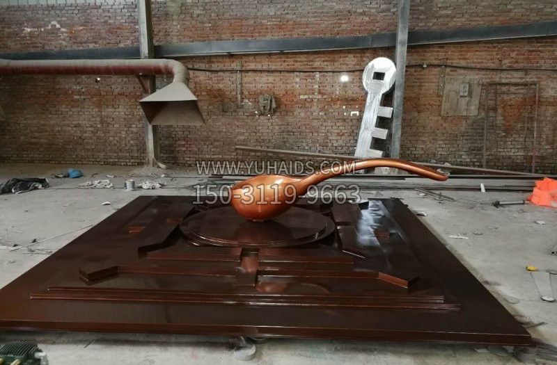 玻璃钢仿铜司南案例雕塑