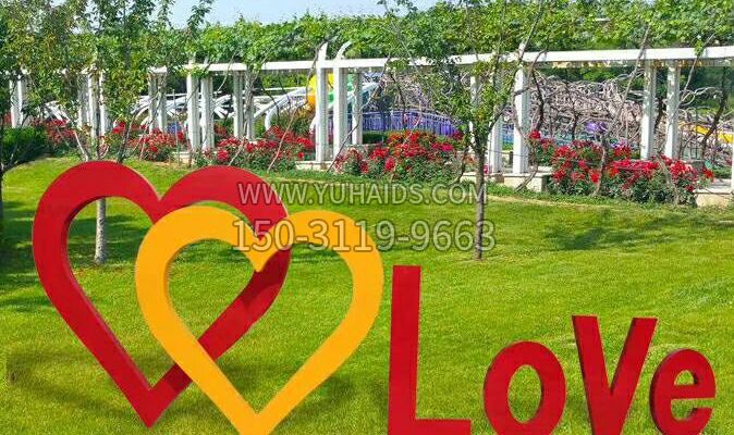 不锈钢LOVE公园景观雕塑