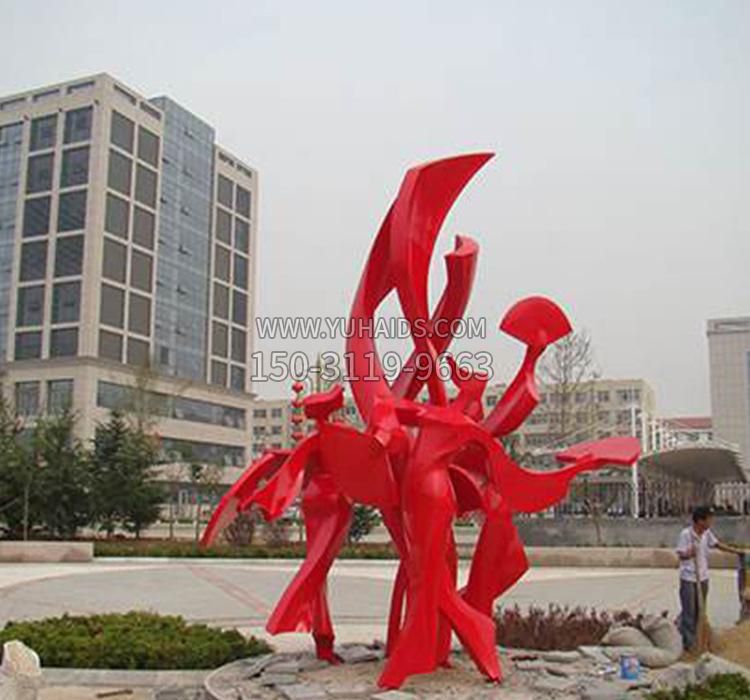 不锈钢城市抽象人物雕塑