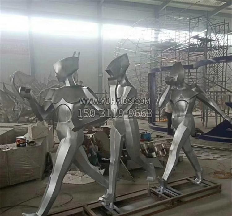 不锈钢抽象凤凰涅槃景观雕塑 不锈钢抽象凤凰涅槃景观雕塑