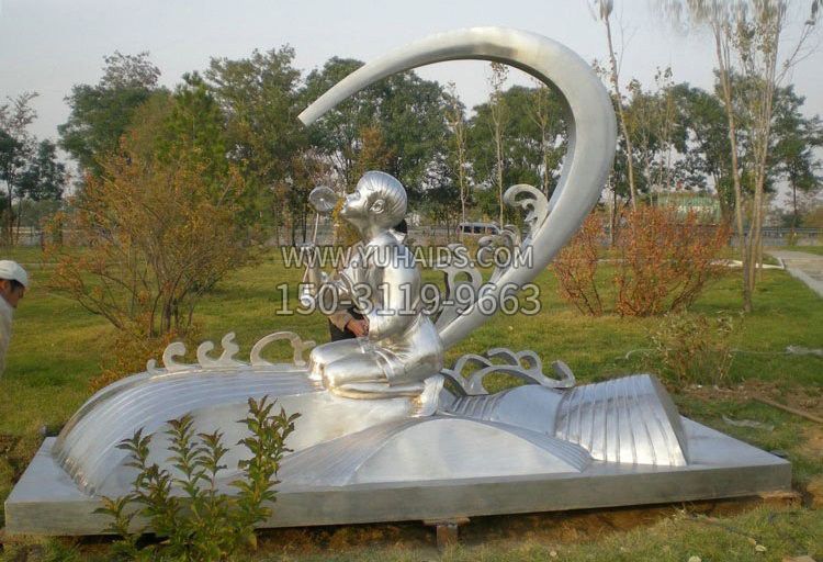 不锈钢凤凰明珠广场景观雕塑 不锈钢凤凰明珠广场景观雕塑