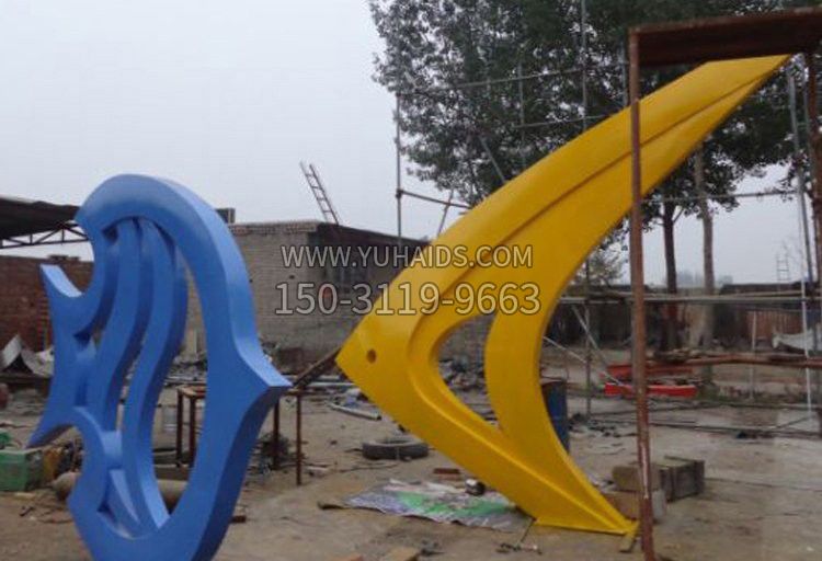 不锈钢公园鲤鱼跃龙门雕塑 不锈钢公园鲤鱼跃龙门雕塑