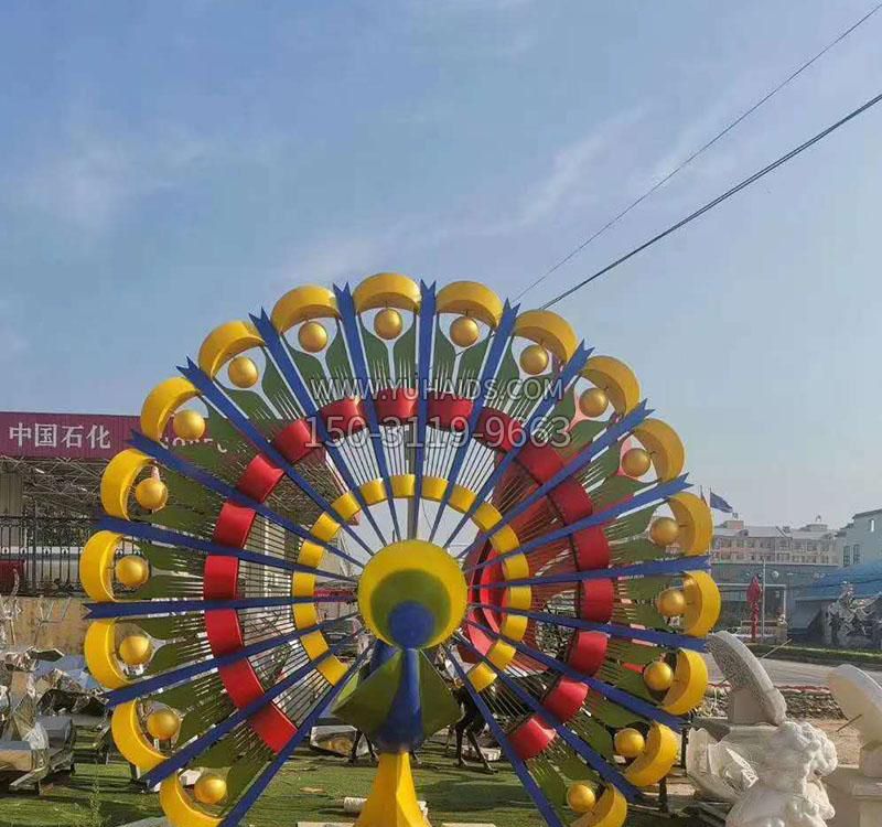 不锈钢景观孔雀雕塑