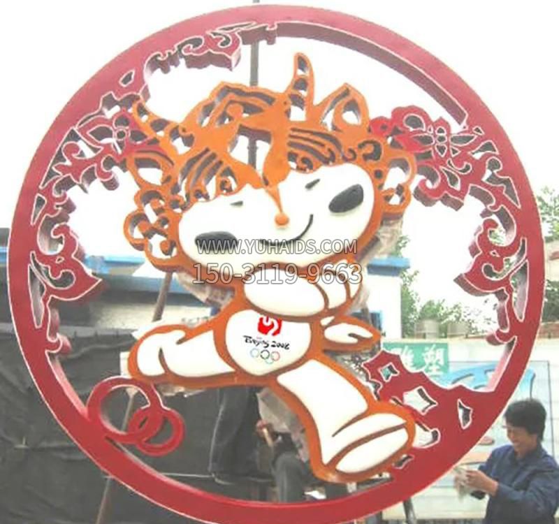 不锈钢广场福娃雕塑